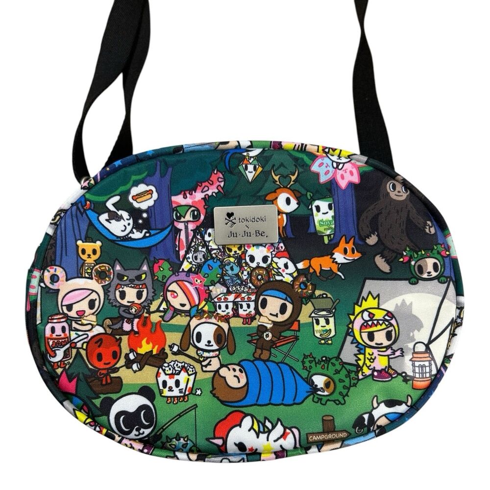Tokidoki x Ju-Ju-Be Campground Oval Crossbody Bag Purse Collab Print EUC